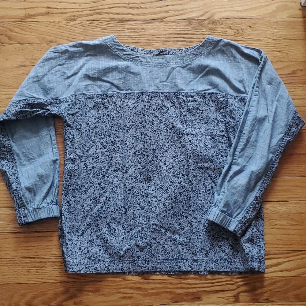 Gap Chambray Floral Top